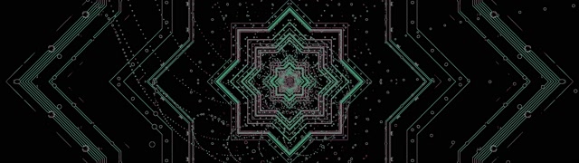 청록 회로 네온 터널 화면보호기 32:9 슈퍼 울트라와이드 60fps VJ Loop