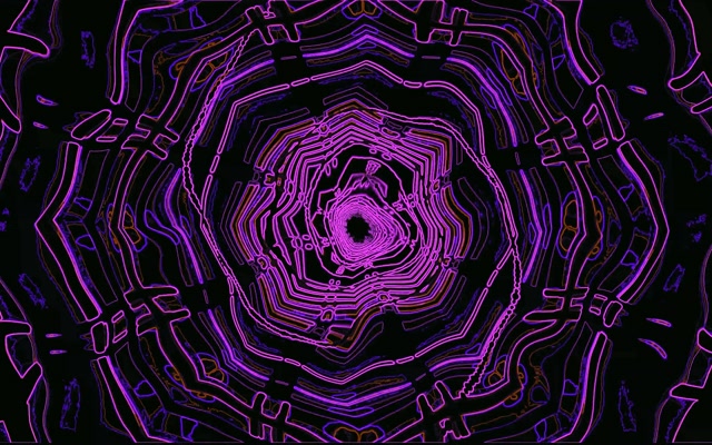 보라색 네온 터널 화면보호기 60fps 16:10 MacBook VJ Loop