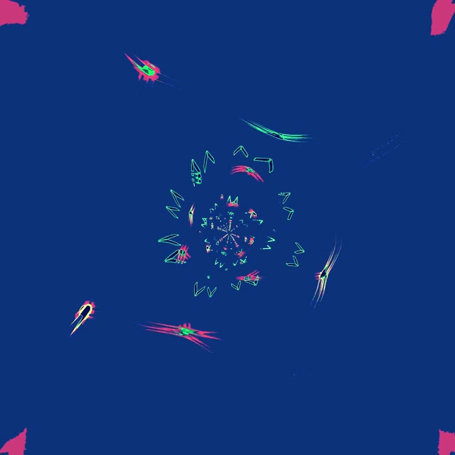 네온 터널 나선 핑크 그린 1:1 정사각형 60fps 화면보호기 VJ Loop