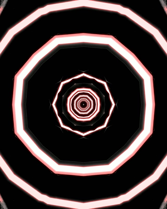 네온 터널 펄싱 데카곤 소용돌이 VJ Loop 4:5 Instagram 60fps 화면보호기