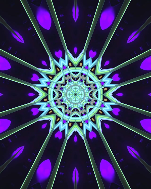 네온 터널 보라색 스타 화면보호기 60fps 4:5 Instagram VJ Loop