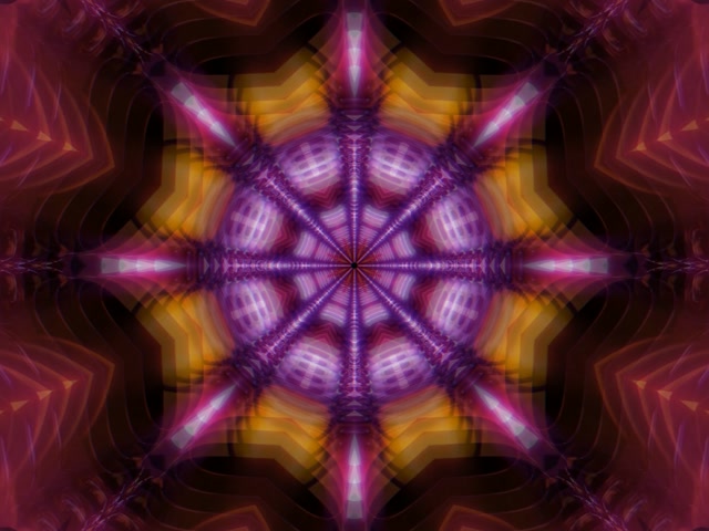 Pulsating Neon Tunnel Kaleidoscope | 4:3 Classic 60fps Screensaver VJ Loop