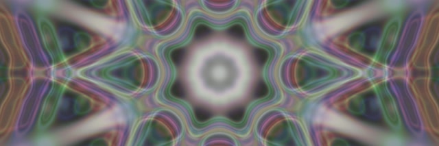 Kaleidoscope Neon Tunnel 3:1 Triple Wide 60fps VJ Loop Screensaver
