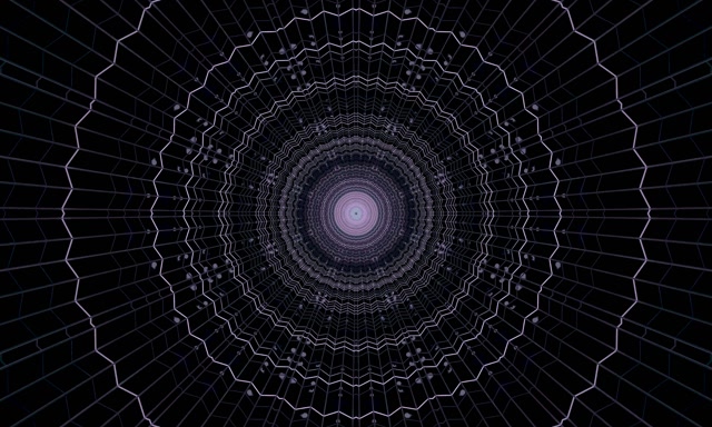 네온 터널 보라 거미줄 소용돌이 VJ Loop 60fps 5:3 Wide 화면보호기