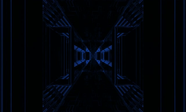 네온 터널 블루 그리드 VJ Loop 5:3 와이드 60fps 스크린세이버