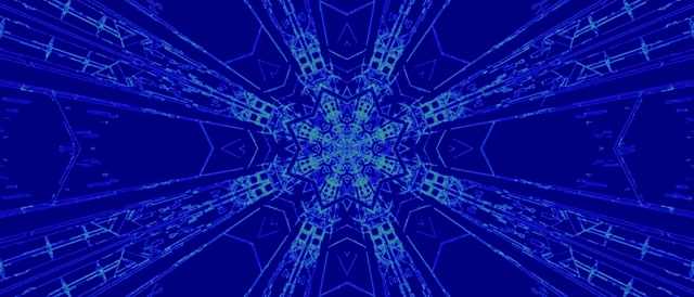 Mėlynas Neon Tunelis Mandala Ekrano užsklanda 21:9 Ultrawide 60fps VJ Loop