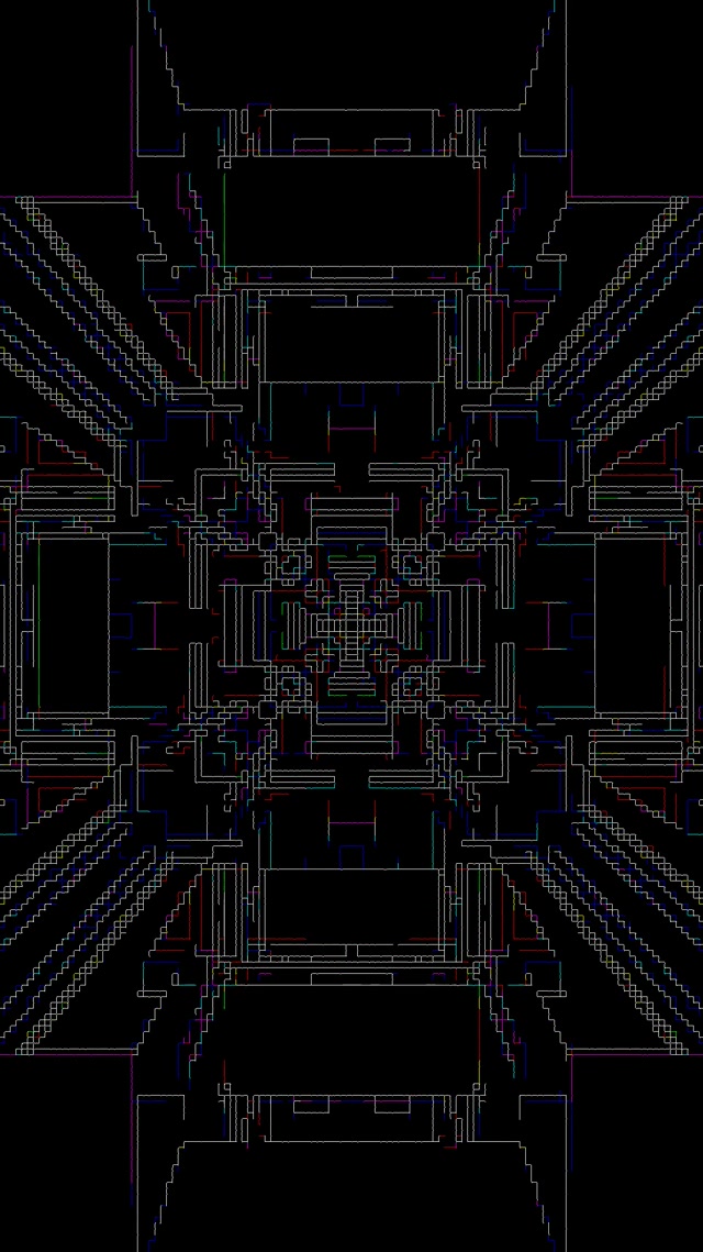 Neon Tunelis Fraktalų Tinklelis VJ Loop 9:16 Reels 60fps Ekrano užsklanda