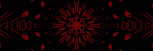 Raudonas Fraktalas Kaleidoskopas Neon Tunelis VJ Loop 3:1 Triple Wide 60fps Ekrano Užsklanda