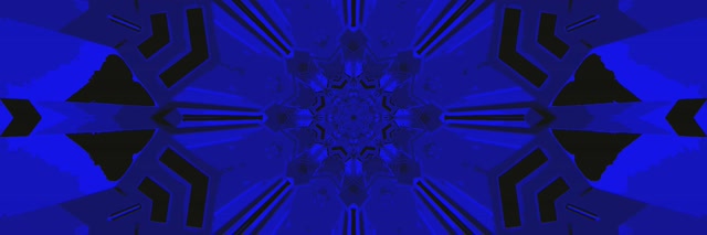 Mėlynas Neoninis Tunelis Kaleidoskopas VJ Loop 3:1 Trigubai Platus 60fps Ekrano užsklanda