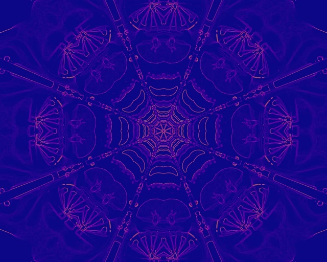 Neoninis Tunelis Voro Tinklas Kaleidoskopas 5:4 industrial 60fps Ekrano užsklanda Vj loop