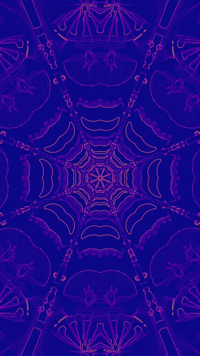 Neoninis Tunelis Violetinis Voro Tinklas Kaleidoskopas Vj Loop 9:16 Reels 60fps Ekrano užsklanda
