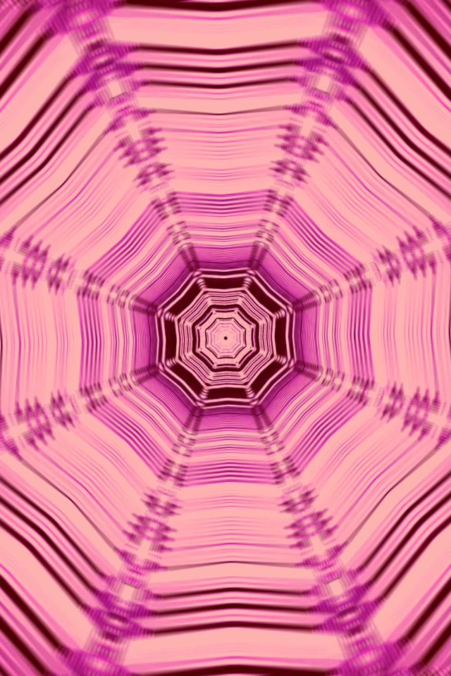 Rožinis Neoninis Tunelis Aštuonkampis Spiralė VJ Loop 2:3 Nuotraukos portretas 60fps Ekrano užsklanda