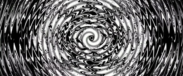 Neon Tunnel B&W Swirl Vortex VJ Loop 2.39:1 Cinemascope 60fps Screensaver