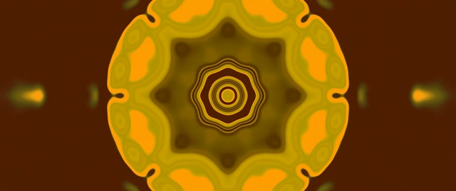 Auksinis neon tunelis kaleidoskopas ekrano užsklanda 2.39:1 cinemascope 60fps VJ loop