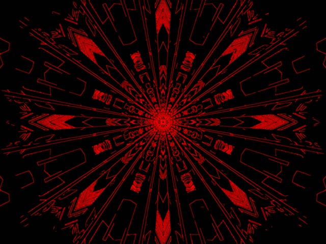 Neon Tunelis Žalias Fraktalų Kaleidoskopo Sprogimas VJ Loop 4:3 Klasikinis 60fps Ekrano užsklanda