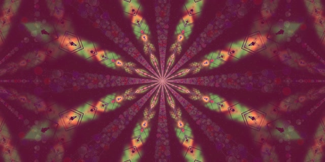 Neon Tunelis Kaleidoskopas Sprogimas VJ Loop 2:1 Univisium 60fps Ekrano Užsklanda