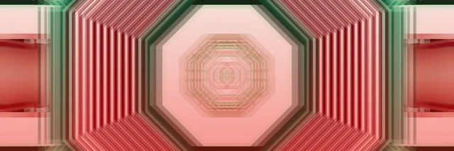 Neon Tunnel Octagonal Vortex 3:1 Triple Wide 60fps VJ Loop Screensaver