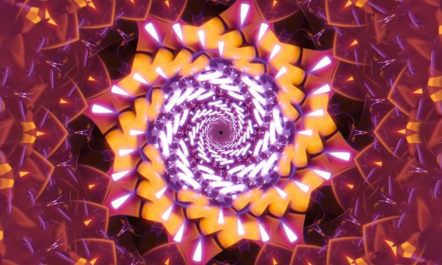Spiraling Neon Tunnel VJ Loop 5:3 Wide 60fps Screensaver Animation