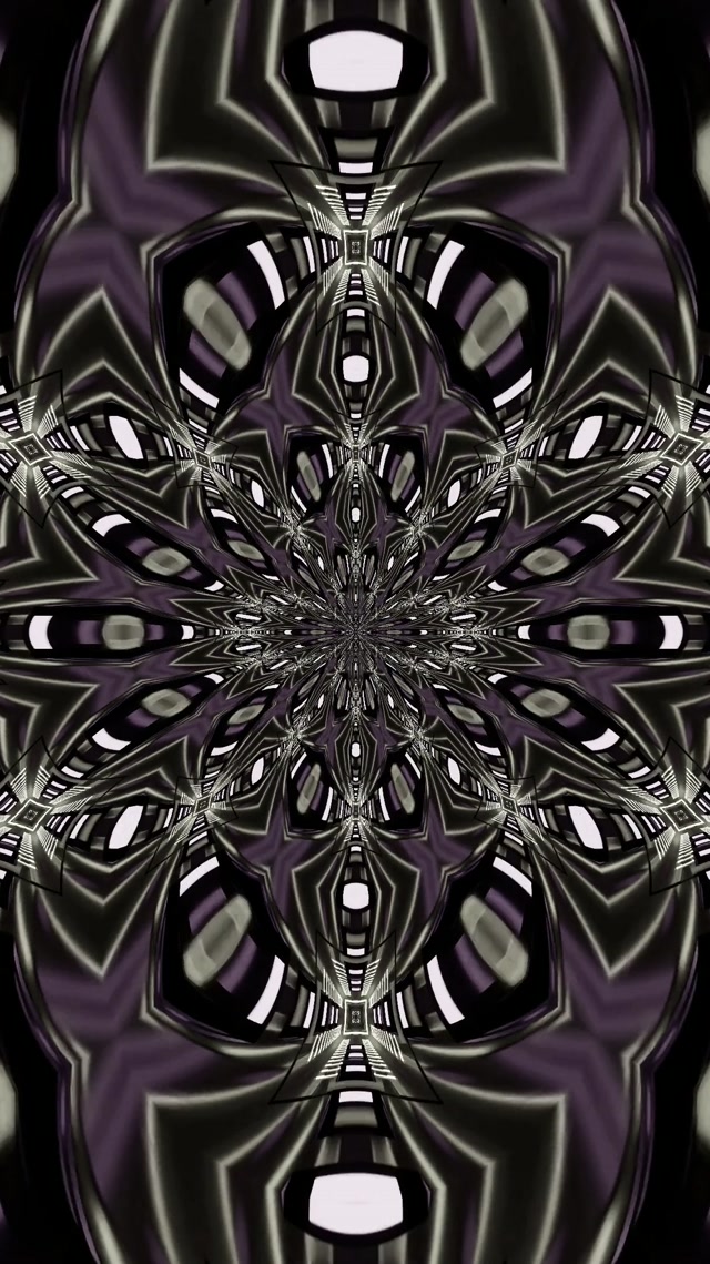 Neon Tunelis Tamsus Kaleidoskopu Mandala 9:16 Reels 60fps Ekrano Užsklanda Vj Loop