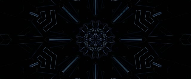 Neon Tunelio Tamsiai Mėlyna Snaigė Kaleidoskopas Vj Loop 2.39:1 Cinemascope 60fps Ekrano Užsklanda