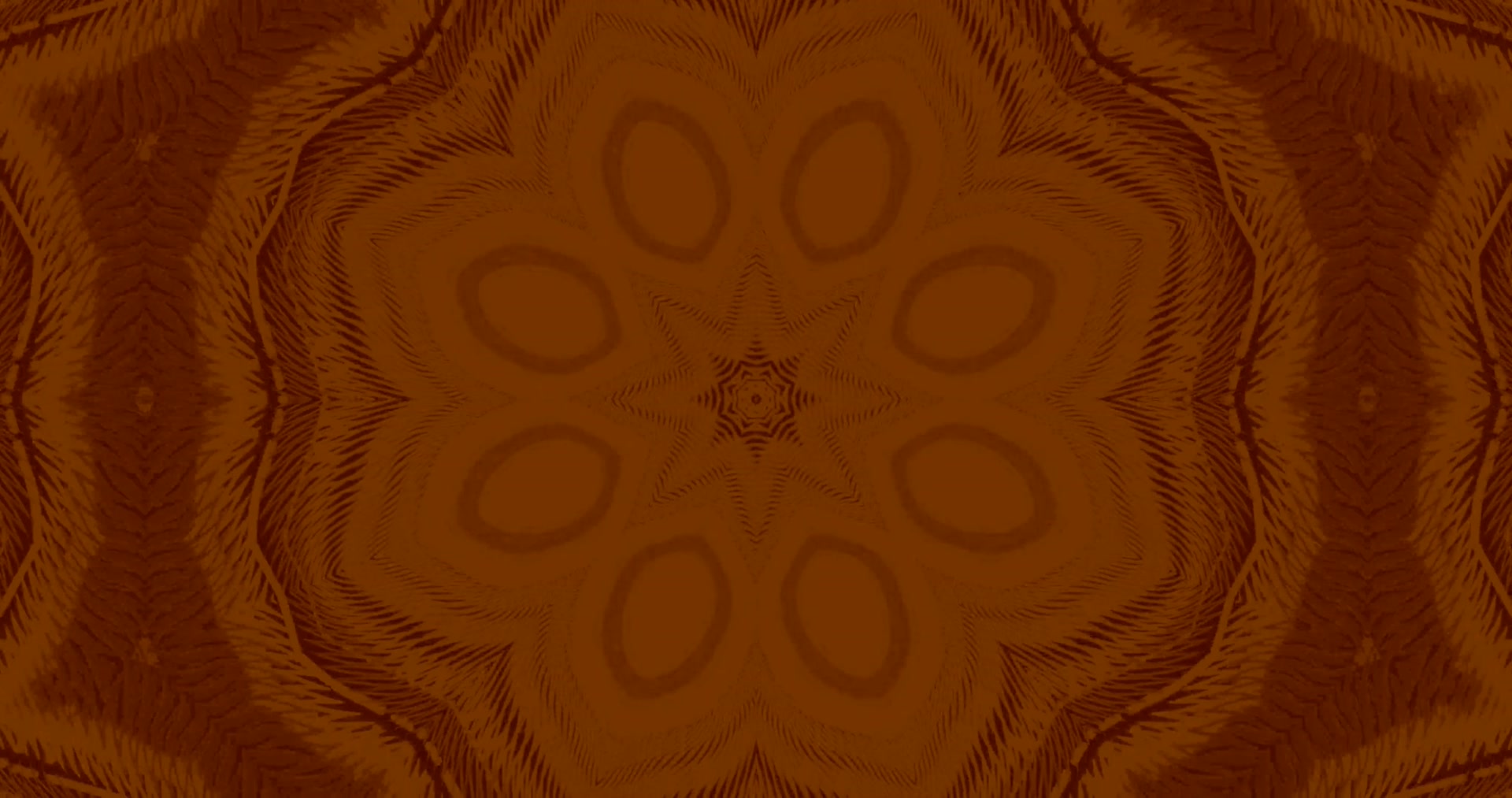 Brūnā Mandala Neona Tunelis Ekrānsaudzētājs 4K UHD 60fps VJ Loop