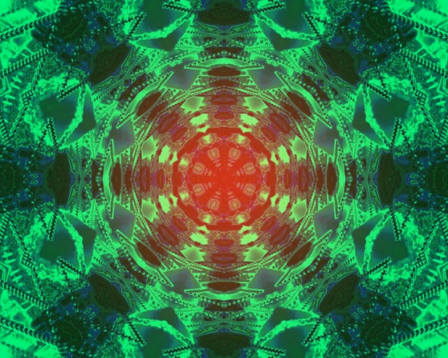 Neon Tunnel Fraktāls Kaleidoskops Sprādziens 5:4 Rūpniecisks 60fps Ekrānsaudzētājs Vj loop