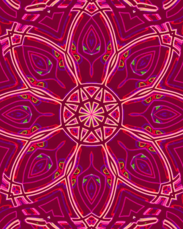 Neona Tuneļa Kaleidoskopa Mandala VJ Loop 4:5 Instagram 60fps Ekrānsaudzētājs