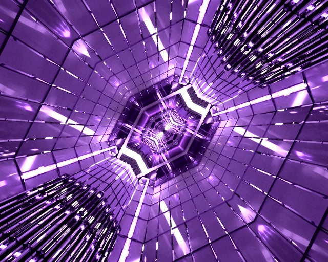 Violets Neona Tunelis Ekrānsaudzētājs 5:4 rūpnieciskais 60fps VJ Loop PC Klēpjdators