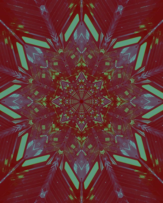 Neon Tunnel Fractal Kaleidoscope Burst VJ Loop 4:5 Instagram 60fps Ekrānsaudzētājs