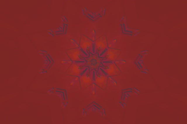 Neon Tunnel Red Snowflake Kaleidoscope Vj Loop 3:2 Surface 60fps Screensaver