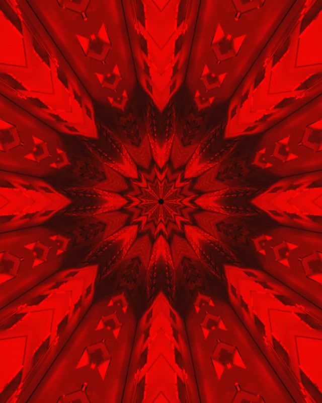 Sarkans Neon Tunelis Zvaigzne Kaleidoskops 60fps Ekrānsaudzētājs PC Laptop VJ Loop 4:5 Instagram
