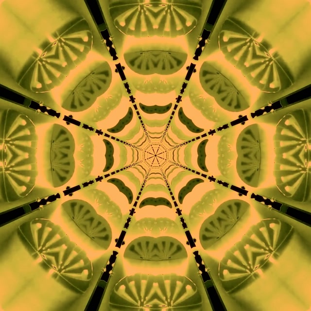 Neon Tunnel Kaleidoscope Web Vj Loop 1:1 Square 60fps Screensaver