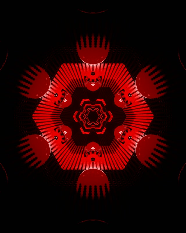 Fraktāls Mandala Neona Tunelis Vj Loop 4:5 Instagram 60fps Ekrānsaudzētājs