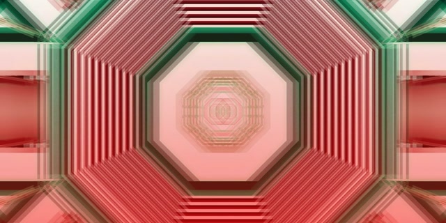 Octagonal Neon Tunnel VJ Loop 2:1 Univisium 60fps Screensaver Pink Geometric Vortex
