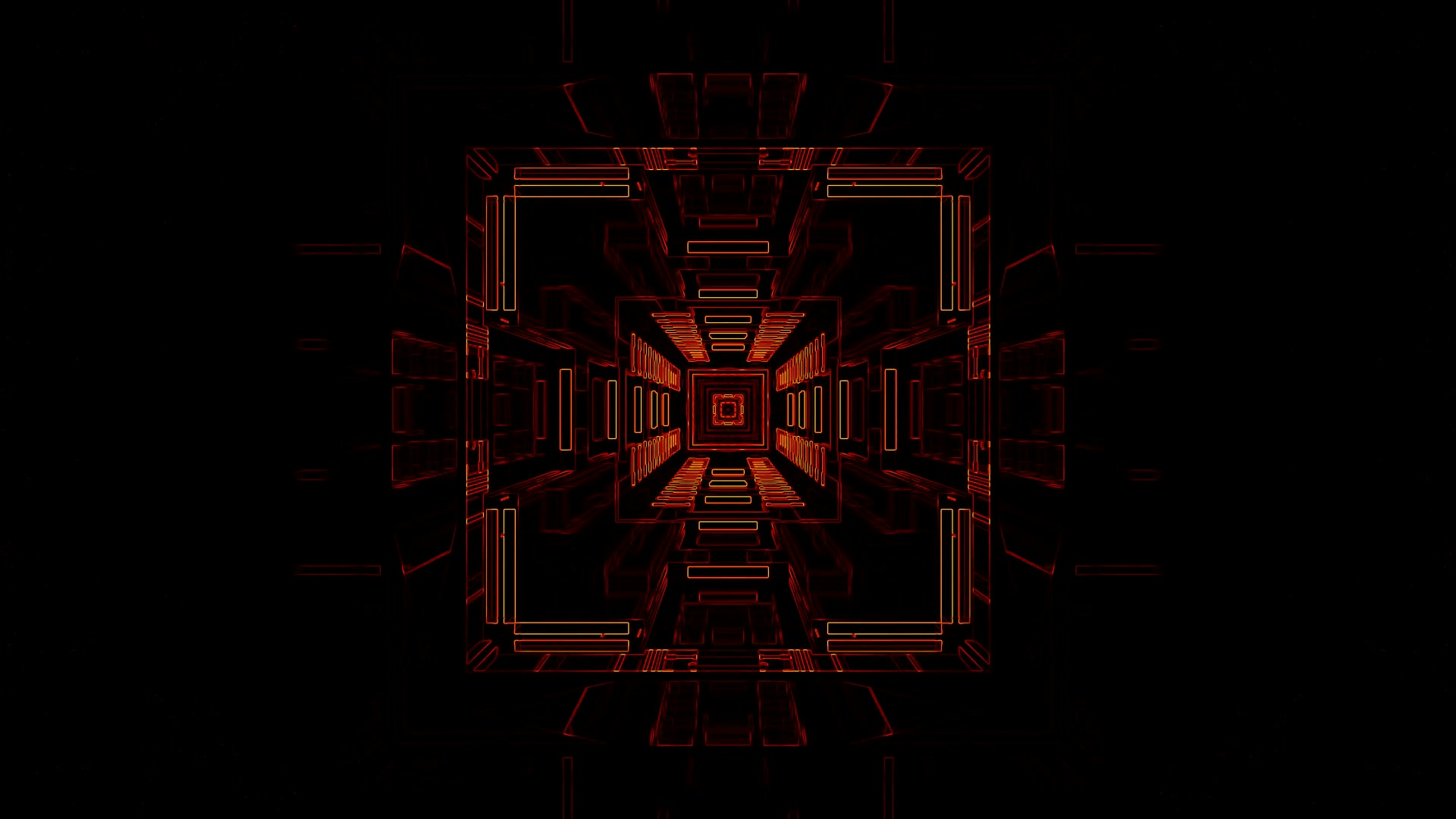 Neon Tunnel Screensaver 4K UHD 60FPS VJ Loop Red Geometric