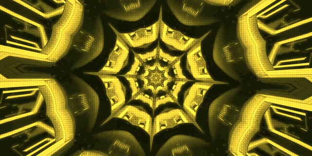 Yellow neon tunnel vortex spiral 2:1 univisium 60fps screensaver VJ loop