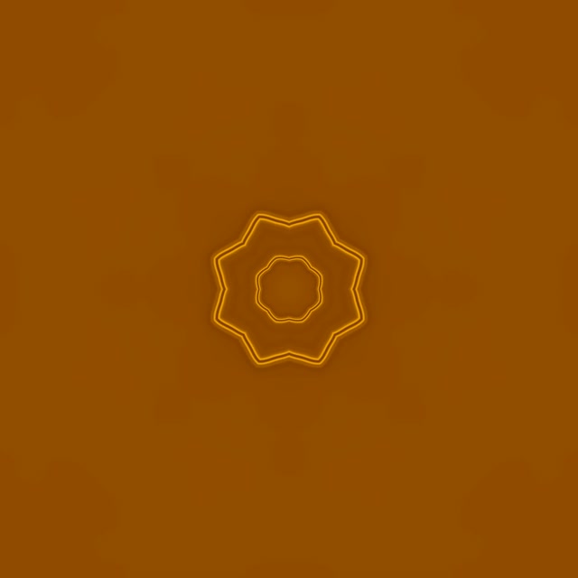 Златна 8-Краја Ѕвезда Неон Тунел Screensaver VJ Loop 1:1 Square 60fps