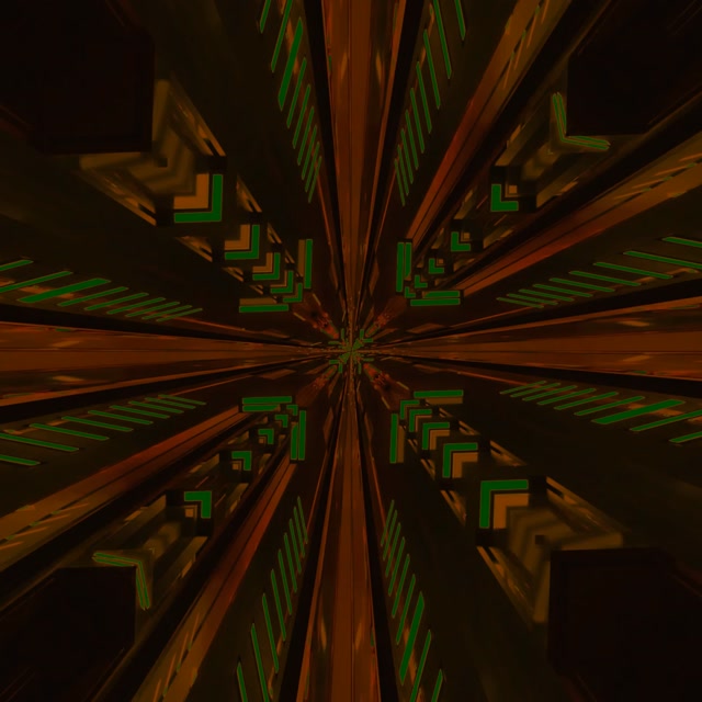 Неонски Тунел Фрактална Калејдоскоп Burst VJ Loop 1:1 Square 60fps Screensaver