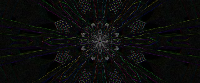 Kaleidoscope Neon Tunnel VJ Loop 2.39:1 Cinemascope 60fps Screensaver