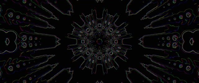 Neon Tunnel Kaleidoscope Burst VJ Loop 2.39:1 60fps Screensaver