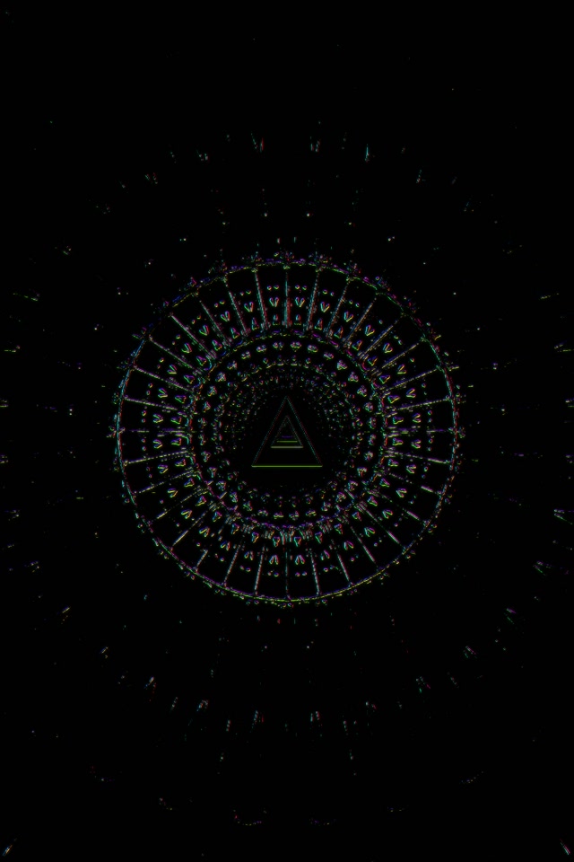 Neon Tunnel Concentric Triangle Vortex 2:3 Portrait 60fps Screensaver VJ Loop
