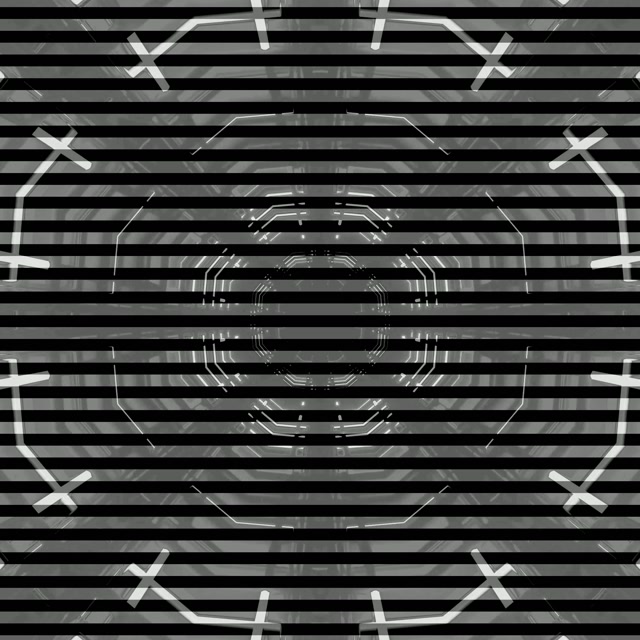 VJ Loop Неон Тунел Октагон Хром Мрежа 1:1 Square 60fps Screensaver