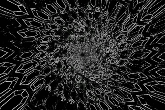 Неон Тунел Кристал Хексагон Screensaver 3:2 Surface 60fps VJ Loop