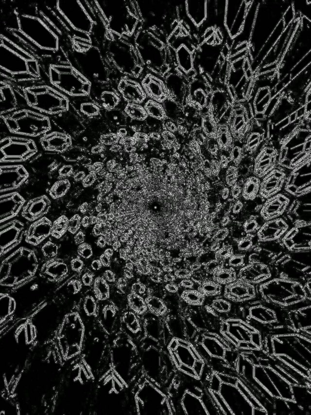 Неон Тунел Хексагон Screensaver 3:4 iPad Portrait 60fps VJ Loop