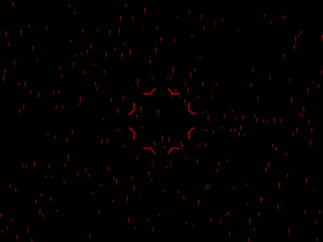 Црвен неонски тунел чувар на екран 4:3 класичен 60fps VJ Loop темен фрактал образец