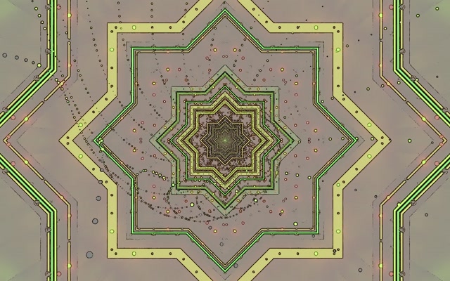 Неон Тунел Зелена Ѕвезда Скринсејвер 16:10 MacBook 60fps VJ Loop