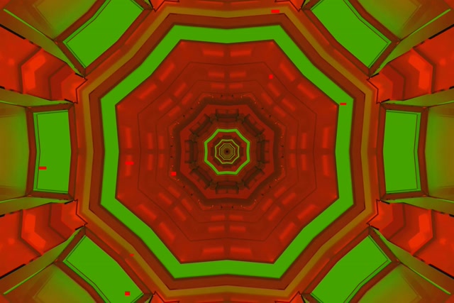 Neon Tunnel Octagonal Vortex VJ Loop 60fps 3:2 Screensaver
