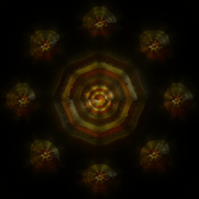 Hexagonal Neon Tunnel | VJ Loop 1:1 Square 60fps Screensaver Golden Geometry