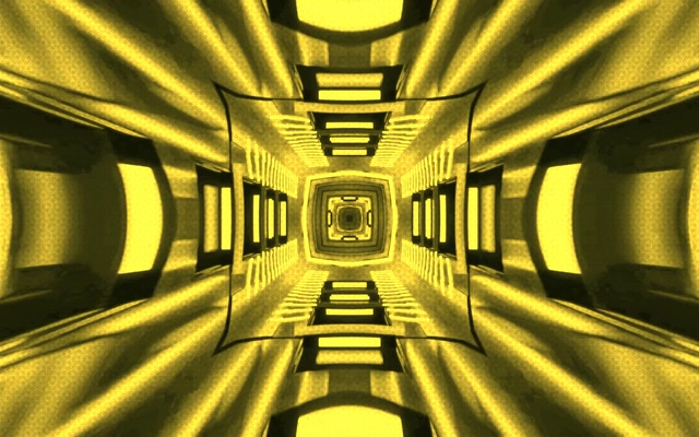 Golden Neon Tunnel VJ Loop | Rippling Square Vortex | 60fps 16:10 MacBook Screensaver