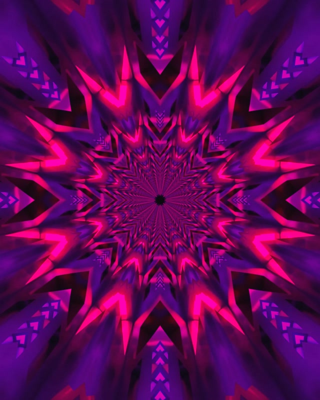 Неонски Тунел Фрактална Калејдоскоп Burst VJ Loop 4:5 Instagram 60fps Screensaver
